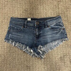 Volcom Frayed Denim Booty Shorts size 3